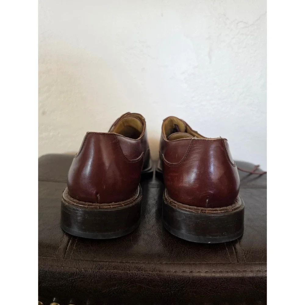 Mezlan Crocodile Brown Leatger Preppy Old Money Maximalist Square Toe Shoes sz8
